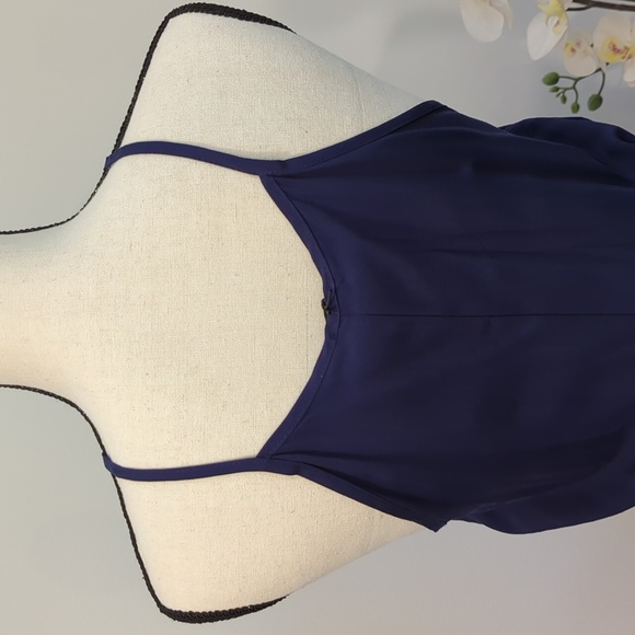 NWT - Blue Women's Cami Maxi Dress Sleeveless V Neck Solid Dress - Picture 6 of 13